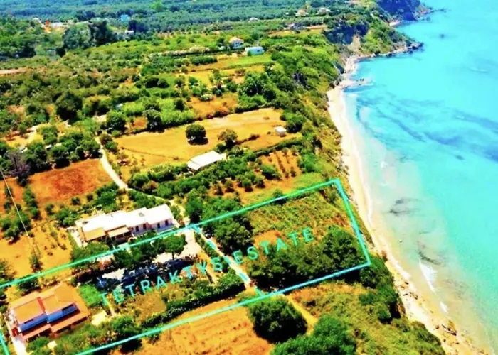 Tetraktys Estate Beachside Seaview υδωρ With Big Garden Halikounas